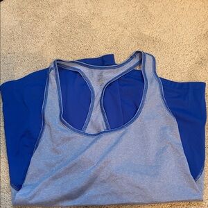 Zella Blue Striped Tank Top